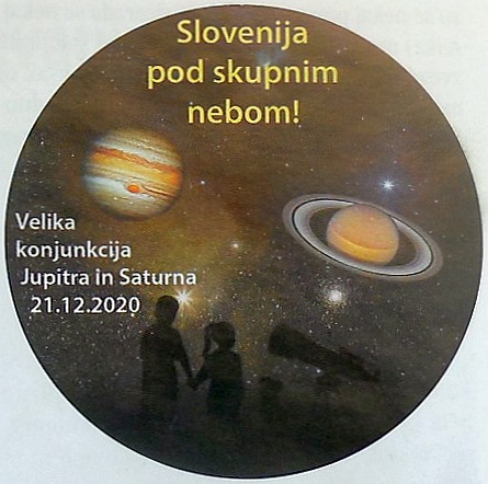 Slovenija pod skupnim nebom Saturn in Jupiter 21. dec. 2020 - Spika