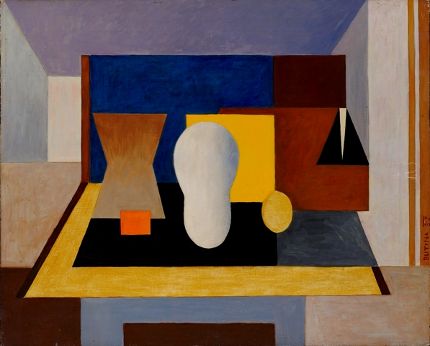 Milan Butina, Tihožitje s torbico, 1955, olje, platno, 81 x 66 cm